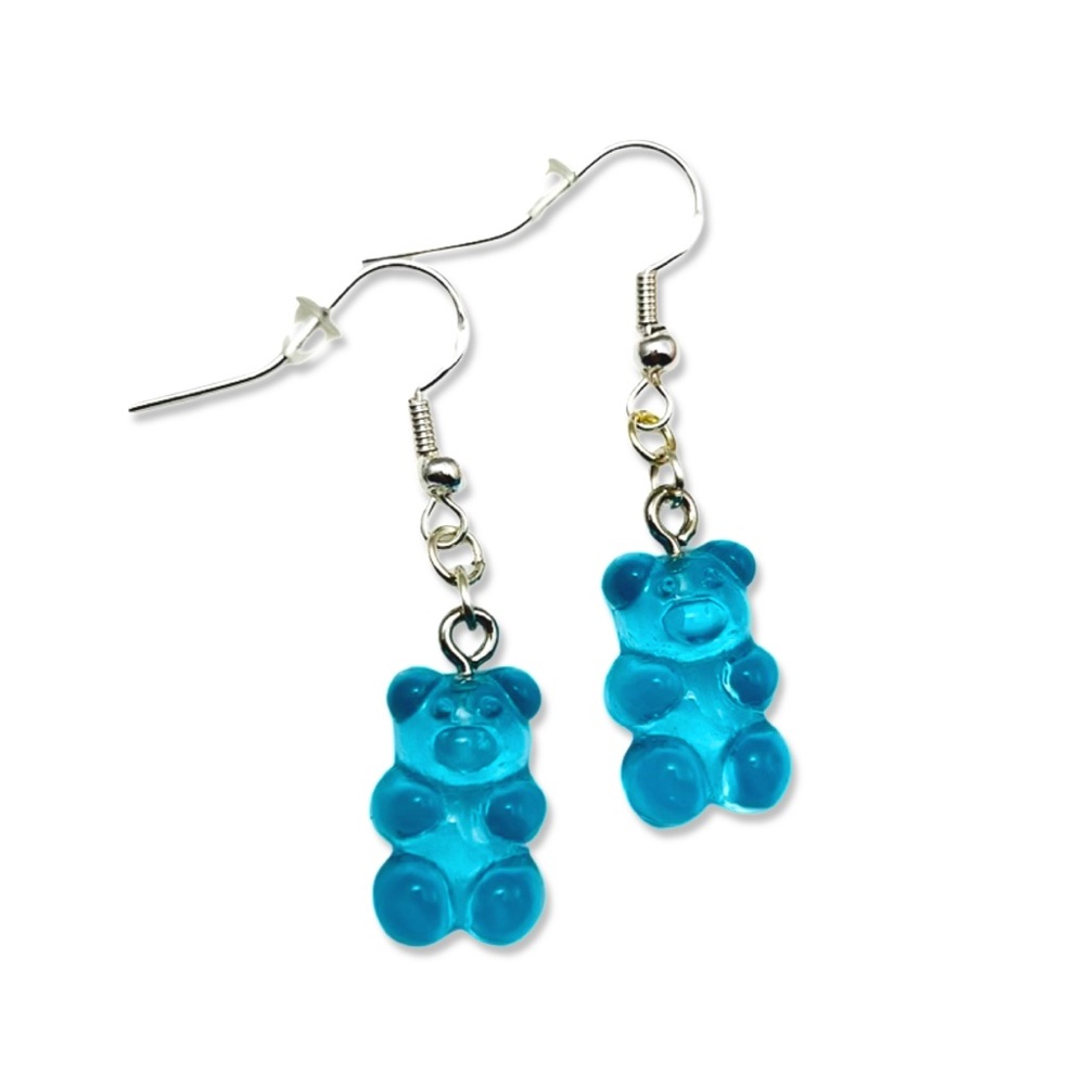 Blue Gummy Bear Earrings